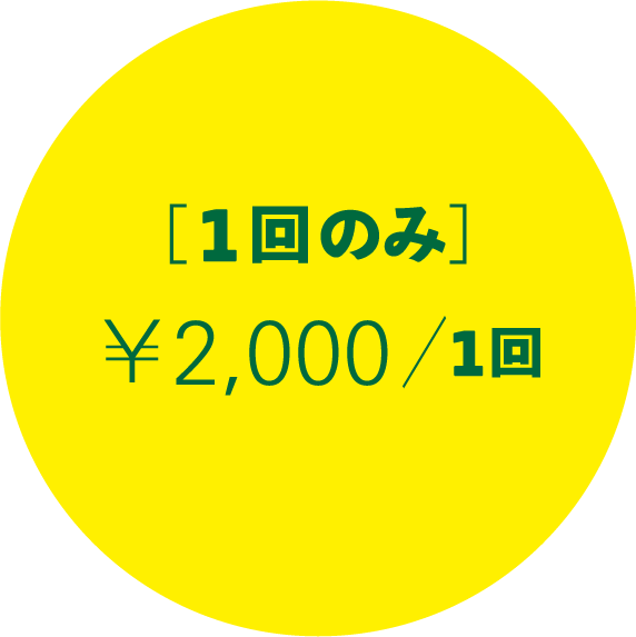 1回のみ¥2,000円